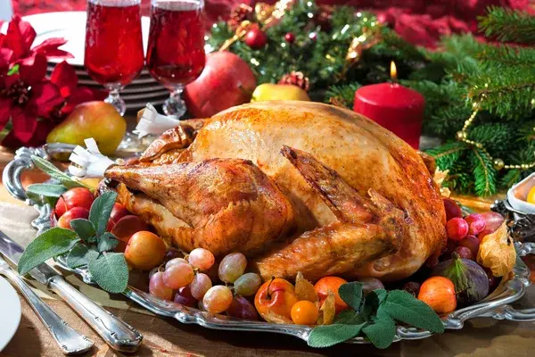 Imagen de un pavo horneado para la cena de Navidad en Perú